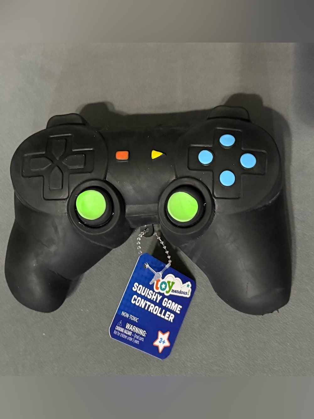 Squishy Game Controller - Black with Green & Blue Buttons